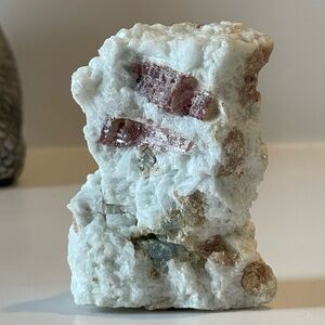 💗 WOW 💗 STUNNING Pink Tourmaline & Aquamarine in Quartz